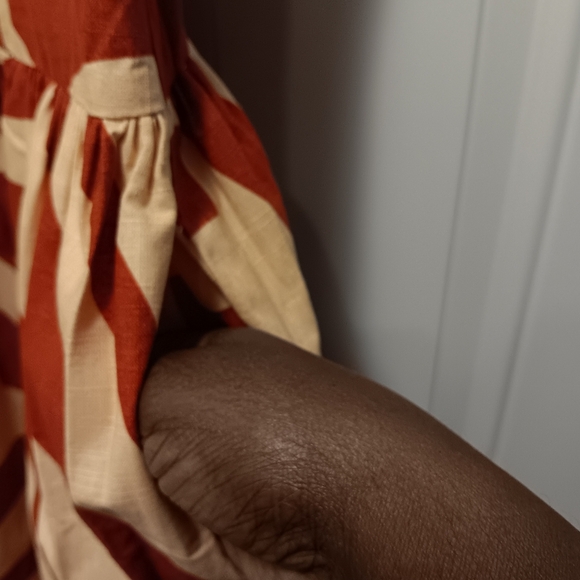 Mon Renn| *Missing* Hook Surreal Midi Dress 100% Cotton Abstract Print US M Tag - Picture 8 of 13